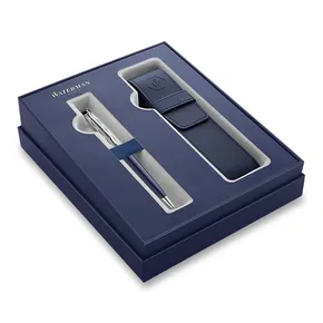 Waterman Expert Made in France DLX Blue CT kulkowa długopis, elegancki zestaw upominkowy z etui